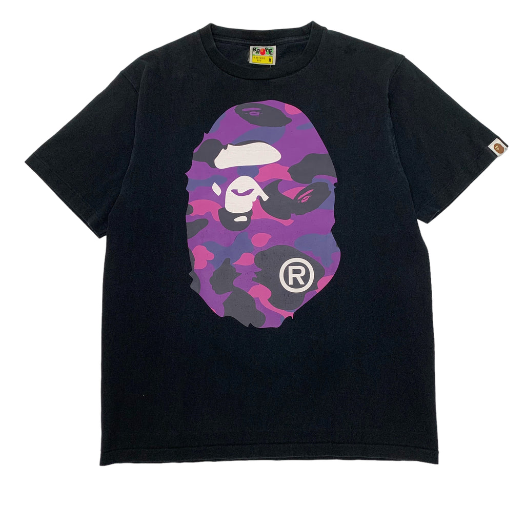 Bape Purple Camo Head Tee M
