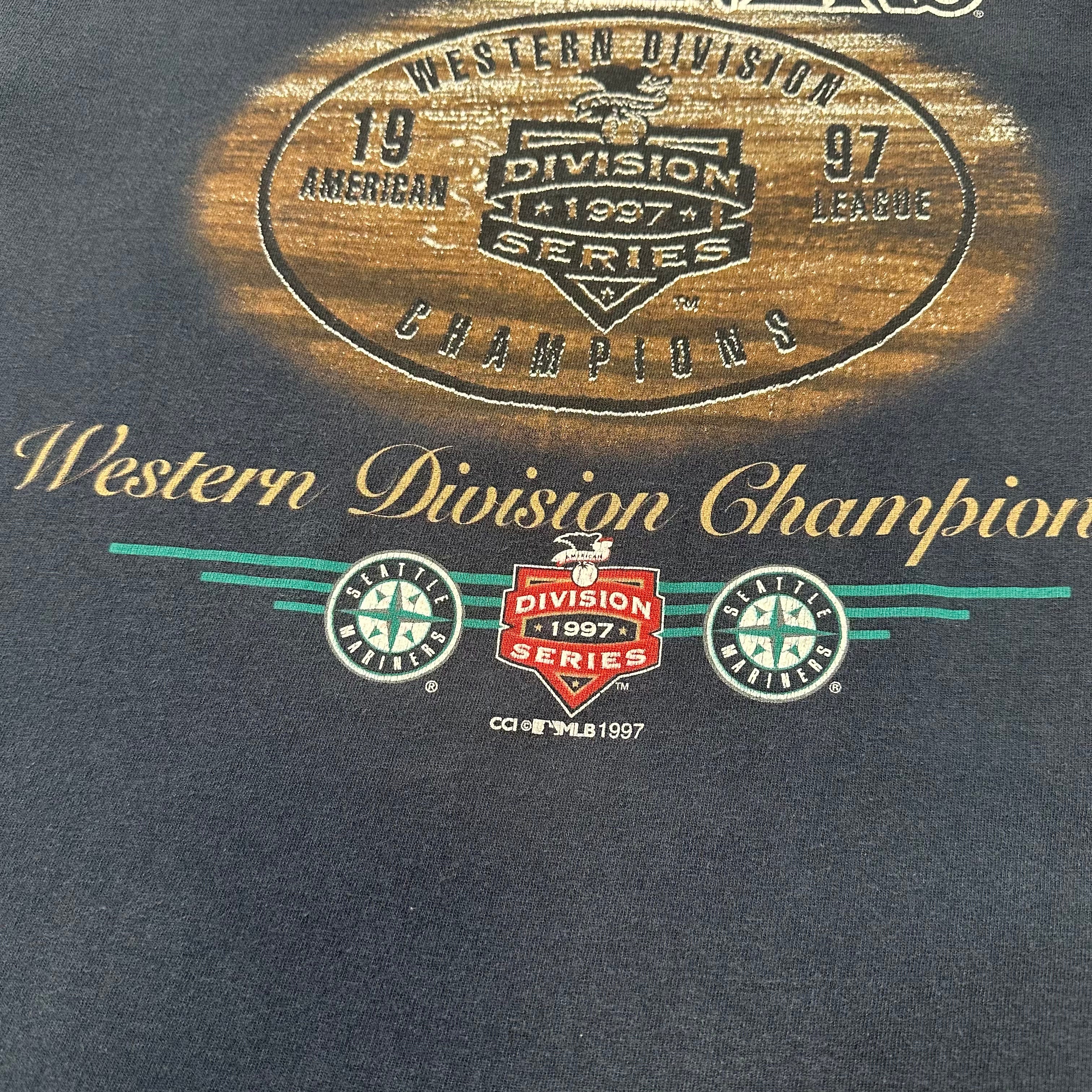 1997 Seattle Mariners MLB Western Division Champions Graphic Tee XL