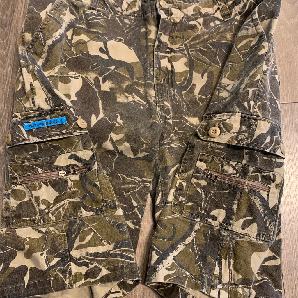 Y2K Tuned Industry Camo Shorts 38