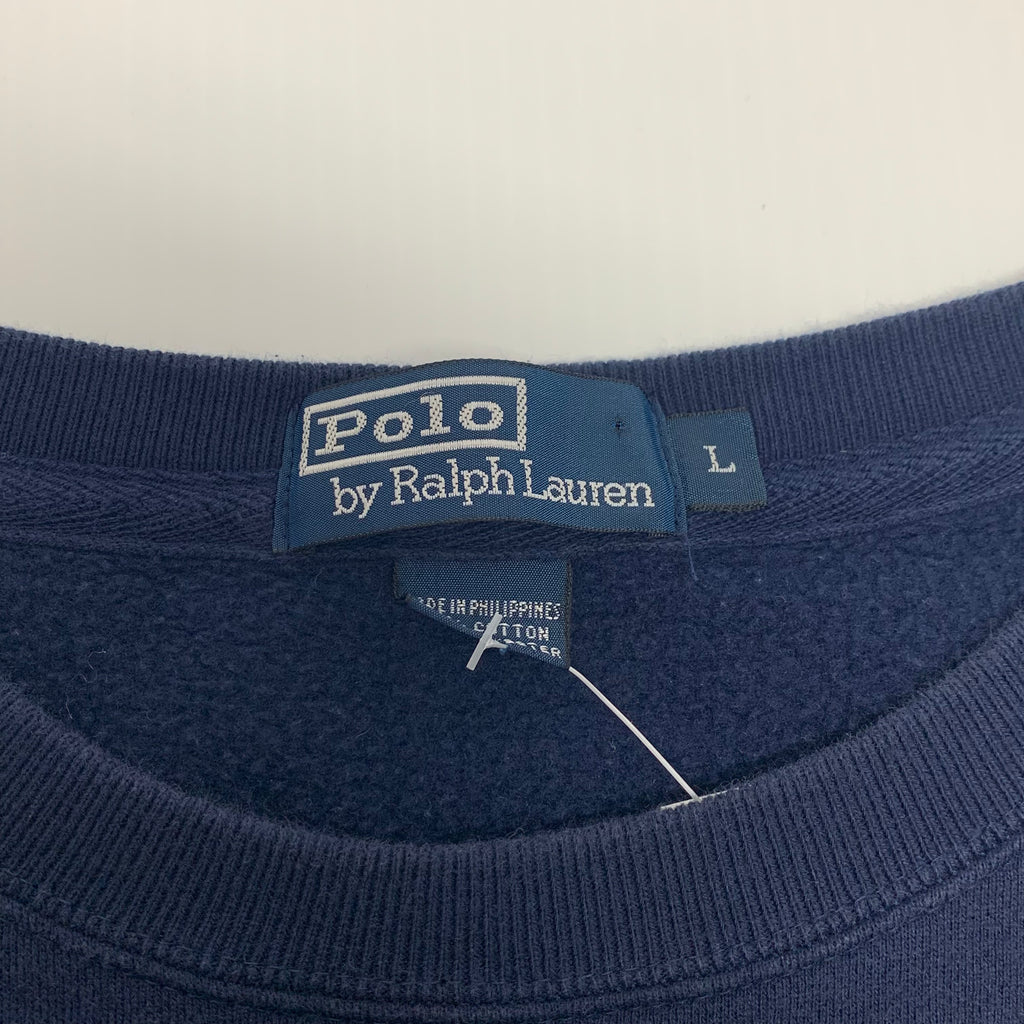 90s Polo Embroidered Crewneck L