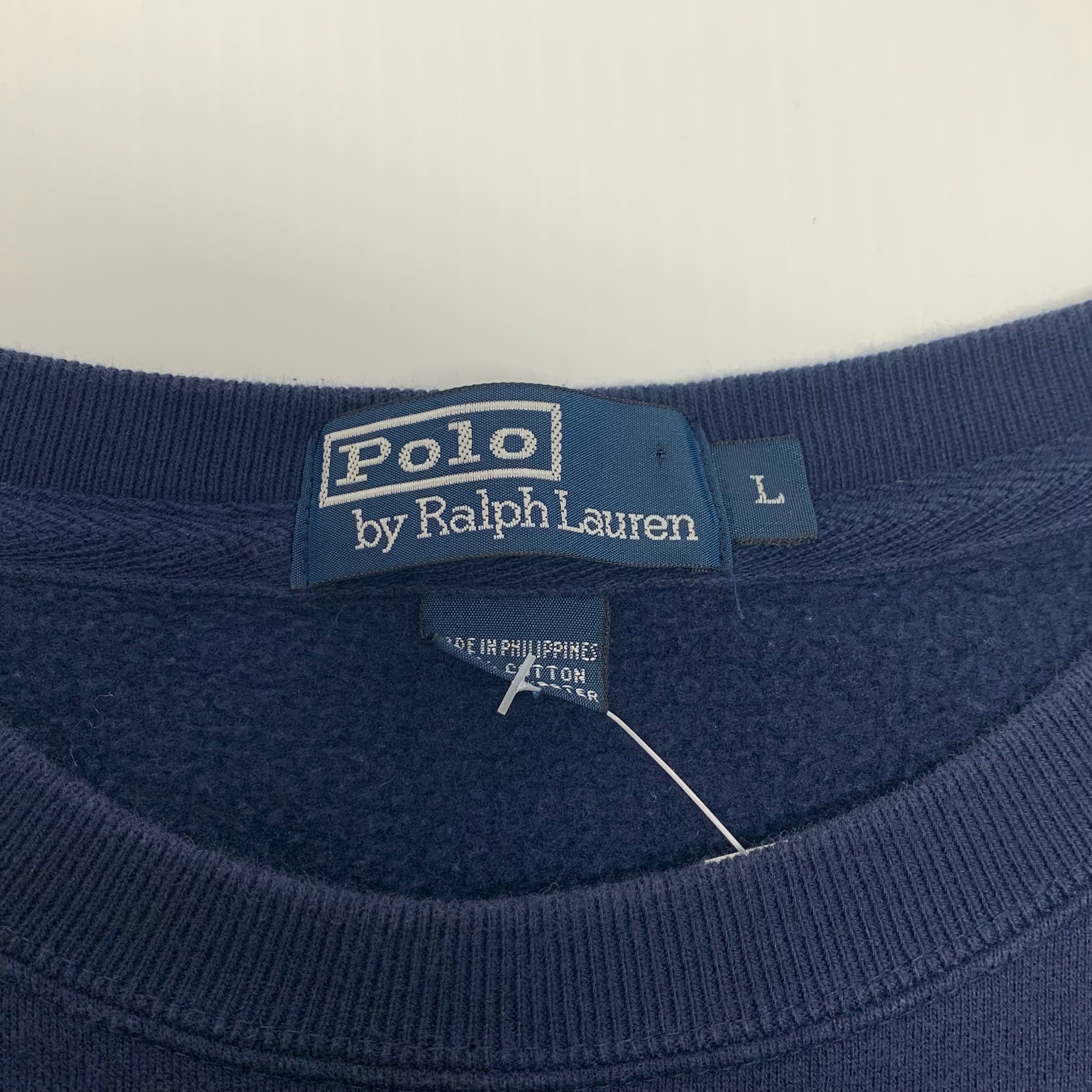 90s Polo Embroidered Crewneck L