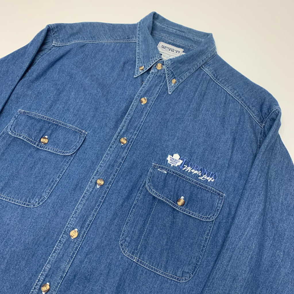 Toronto Maple Leafs Denim Button Down XXL