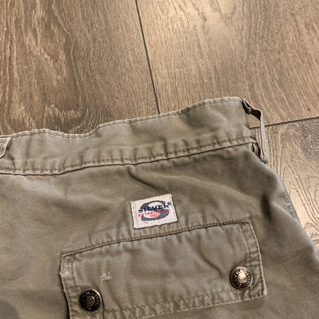 Y2K Silver Jeans Cargo Shorts 30
