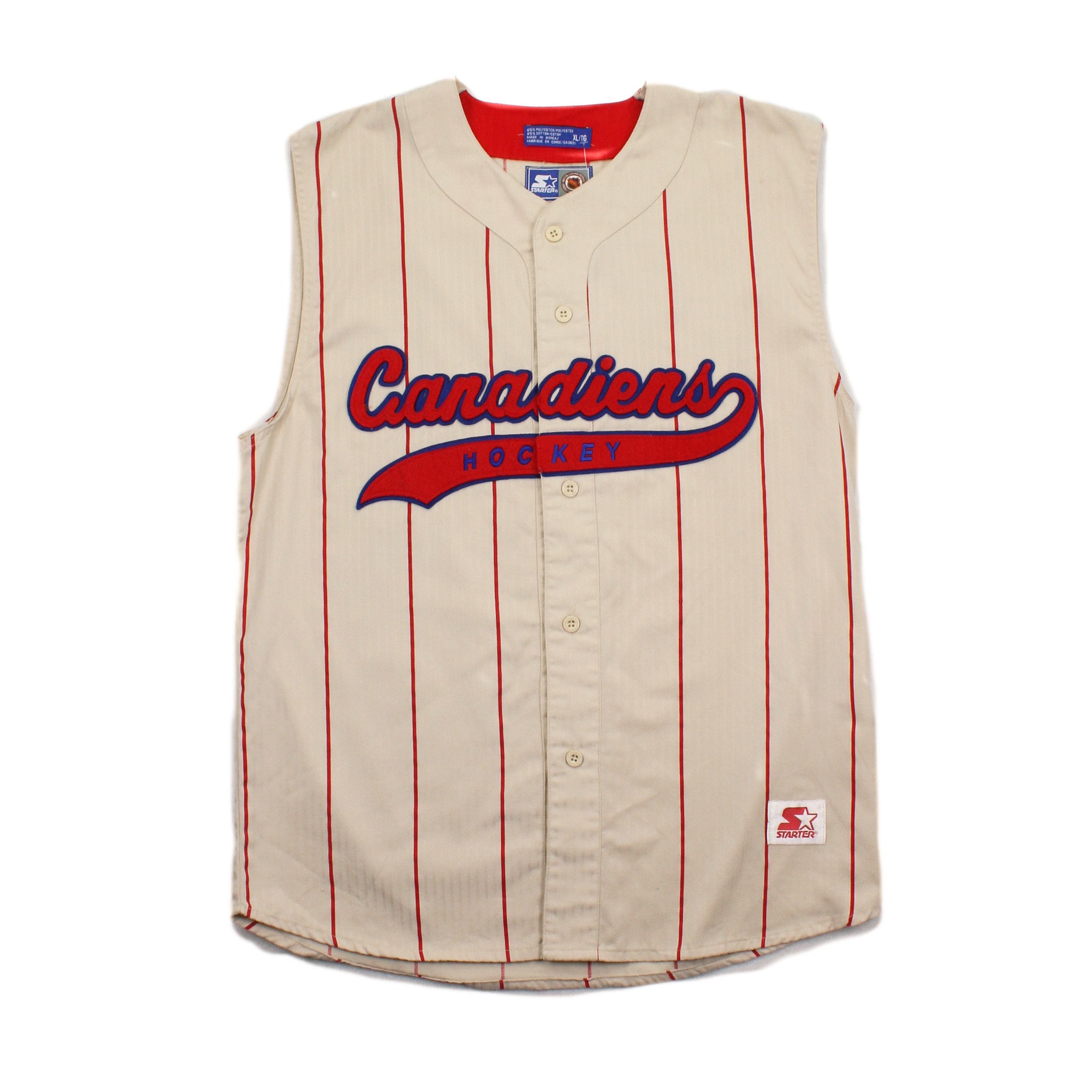 Vintage Starter Montreal Canadiens Baseball Tank Jersey XL