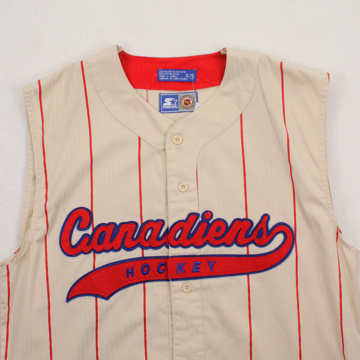 Vintage Starter Montreal Canadiens Baseball Tank Jersey XL