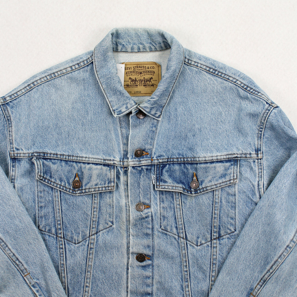 Vintage Levi's White Tab Light Wash Denim Jacket Women's L