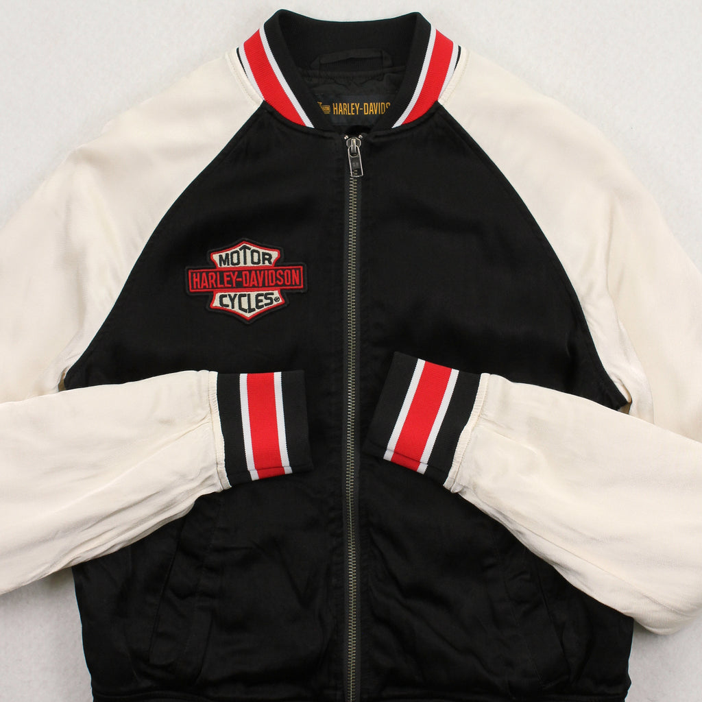 Harley Davidson Eagle Satin Bomber Jacket S