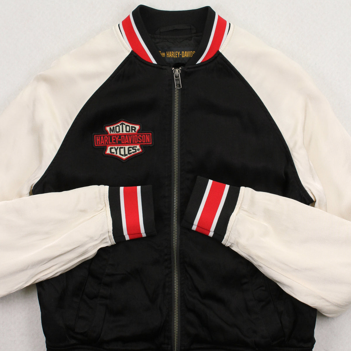 Harley Davidson Eagle Satin Bomber Jacket S
