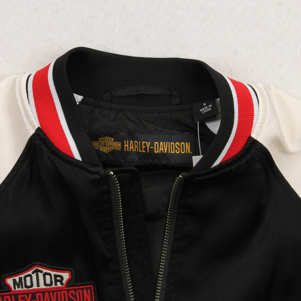 Harley Davidson Eagle Satin Bomber Jacket S