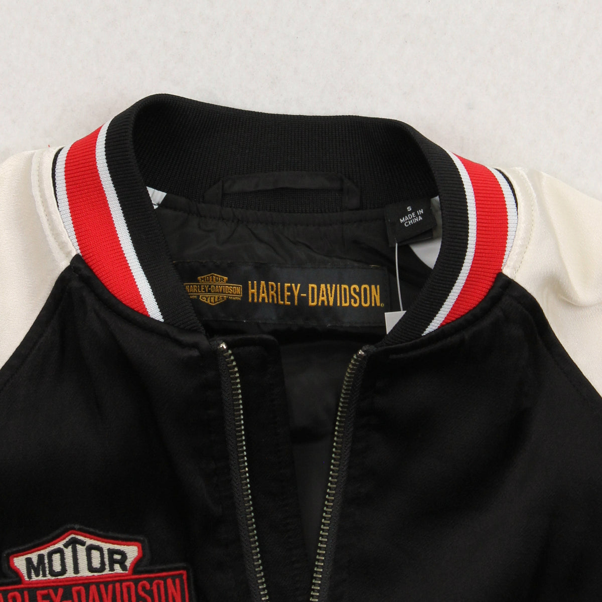 Harley Davidson Eagle Satin Bomber Jacket S