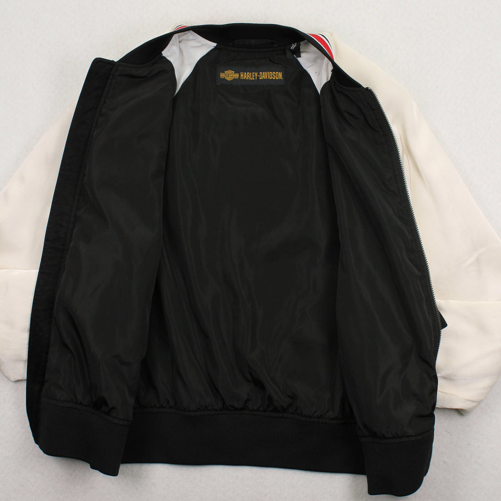 Harley Davidson Eagle Satin Bomber Jacket S