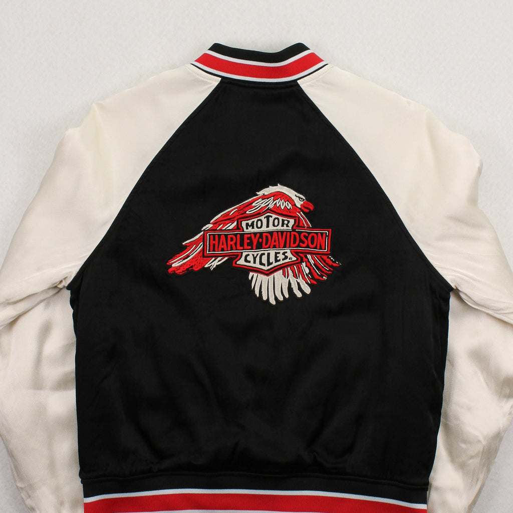 Harley Davidson Eagle Satin Bomber Jacket S