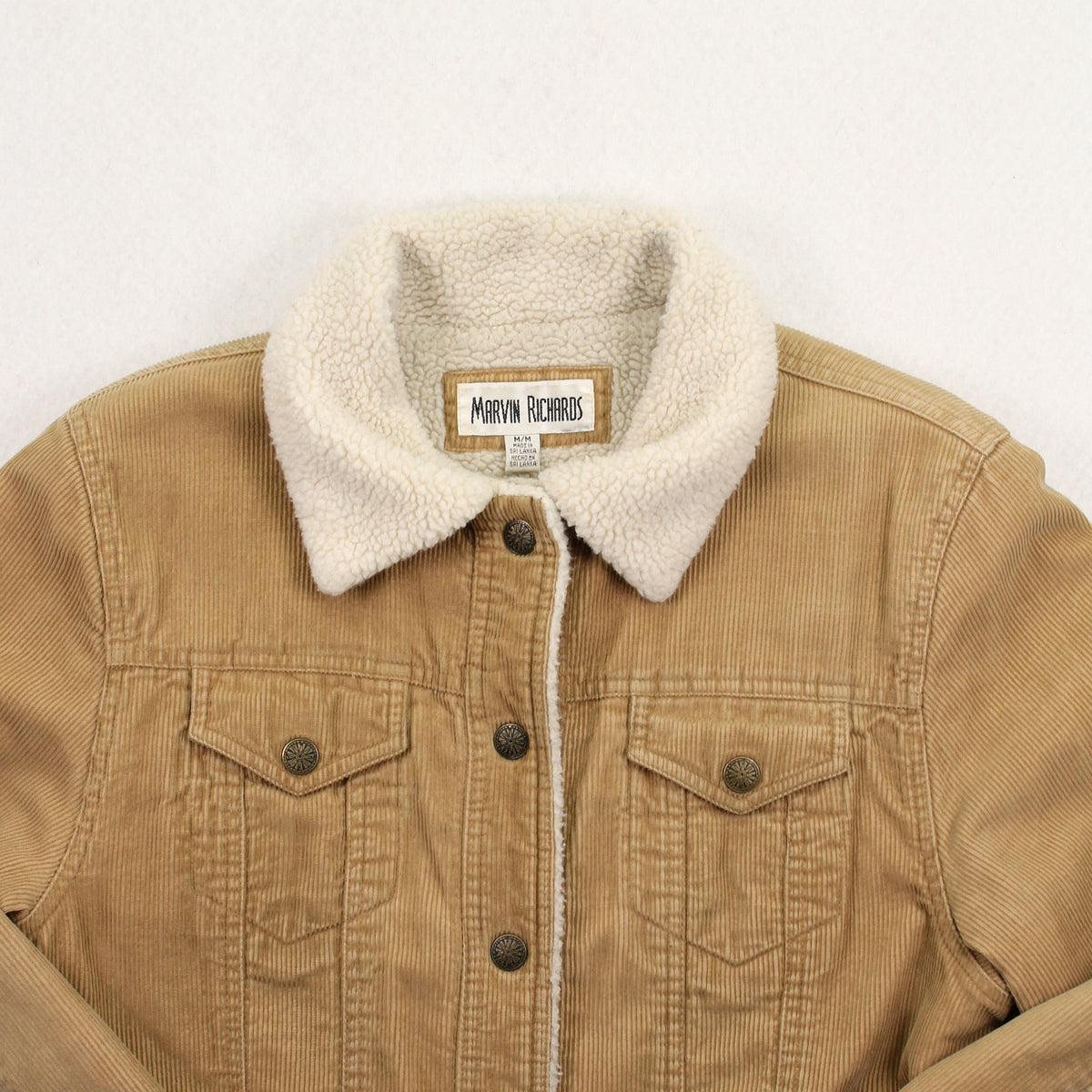 Vintage Marvin Richards Sherpa Lined Corduroy Jacket Women's M