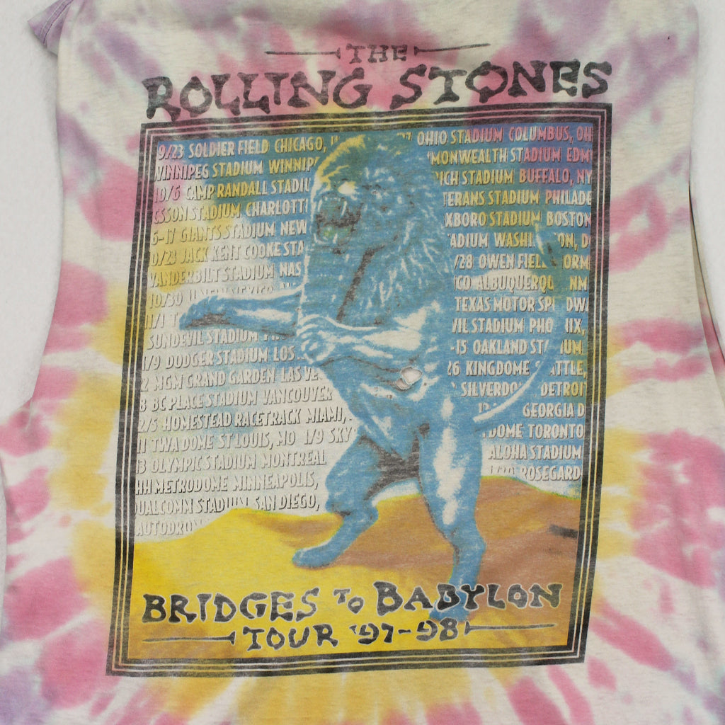 1997-98 Rolling Stones Bridges To Babylon Tour Cutoff Tank XL