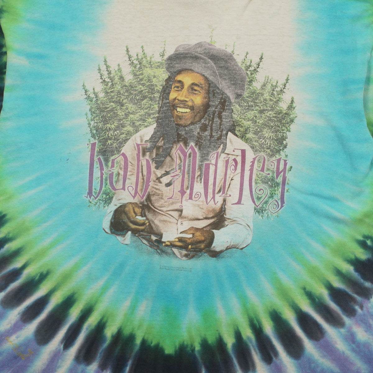 2003 Zion Bob Marley Distressed Tie Dye Tee XL