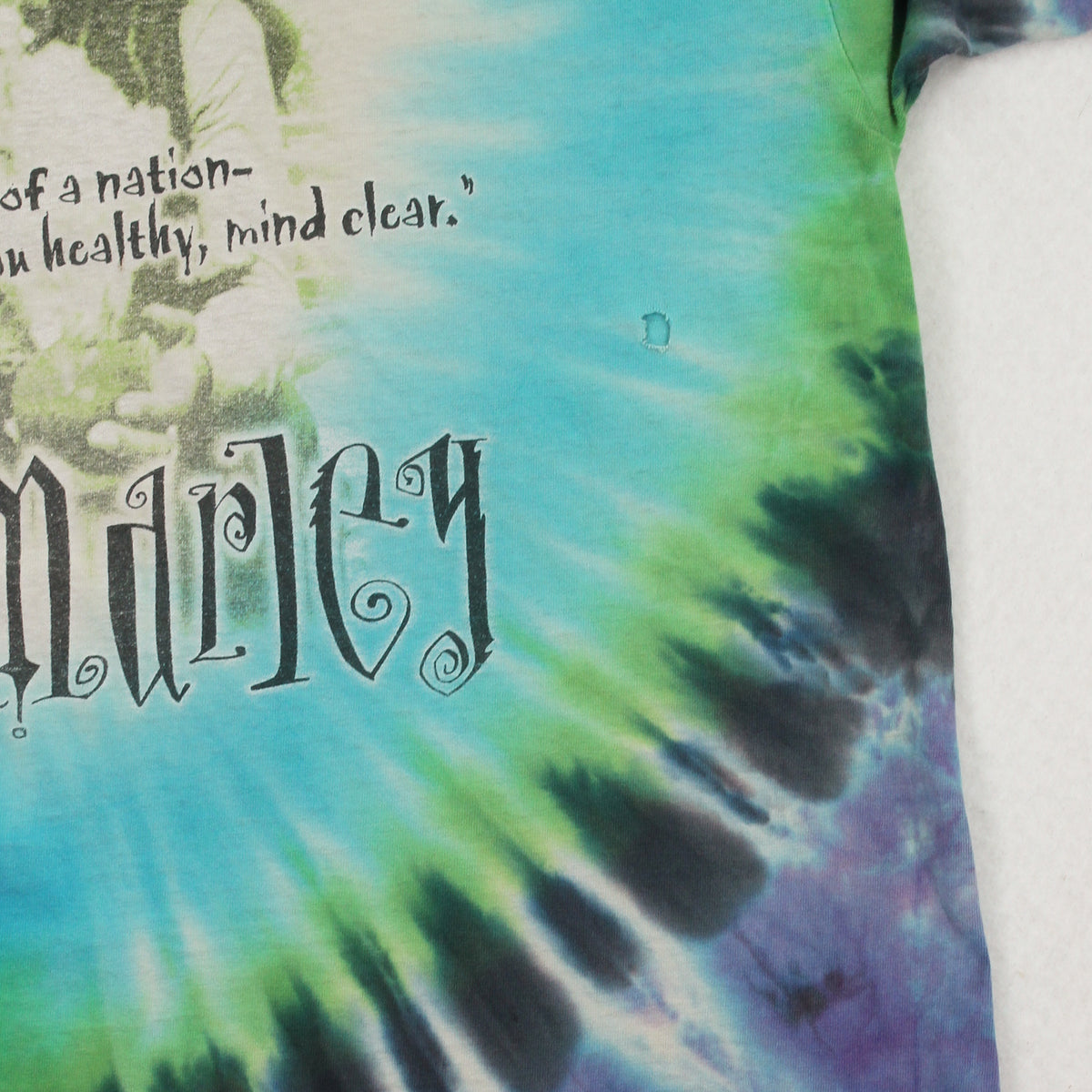 2003 Zion Bob Marley Distressed Tie Dye Tee XL