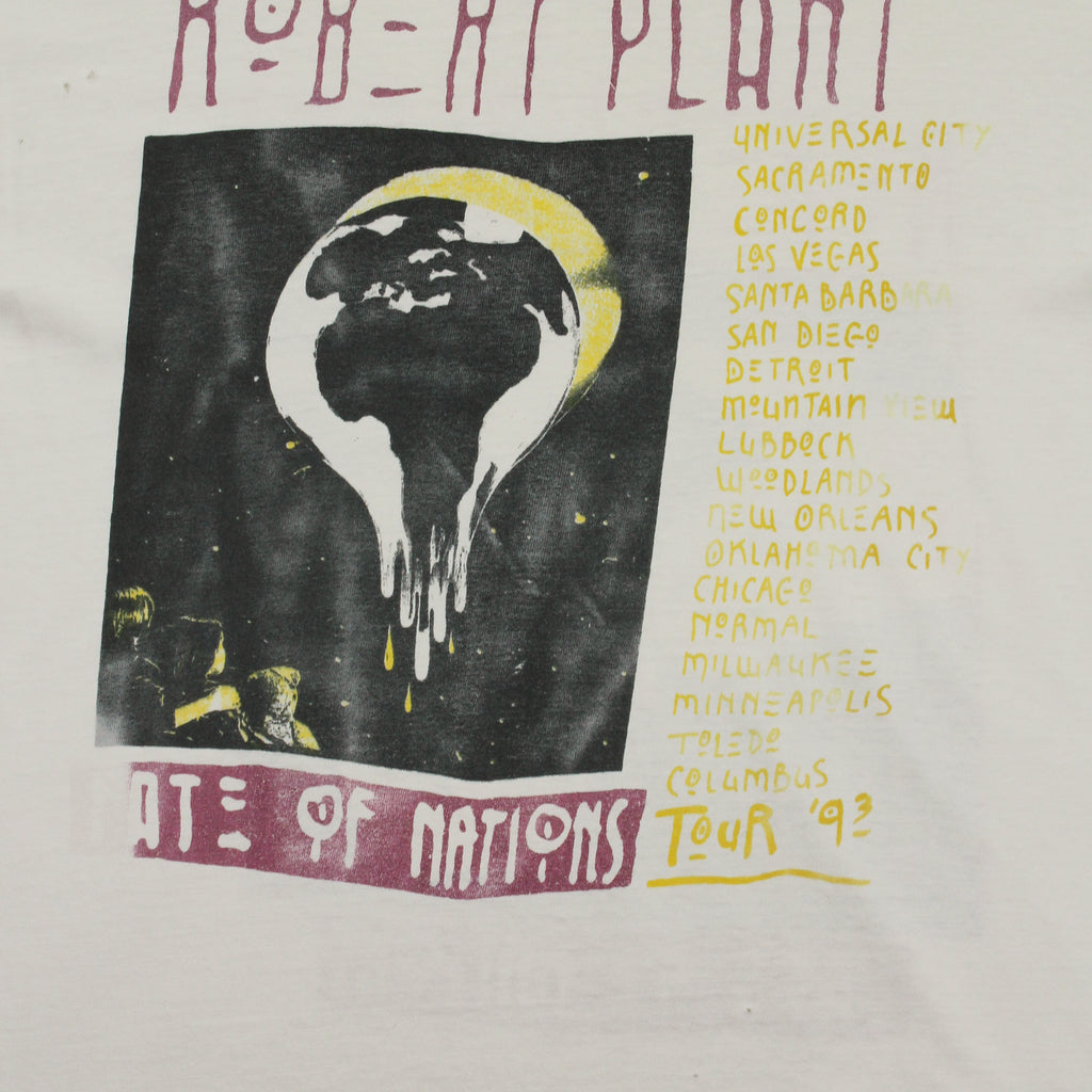 1993 Robert Plant Fate Of Nations Tour Tee L