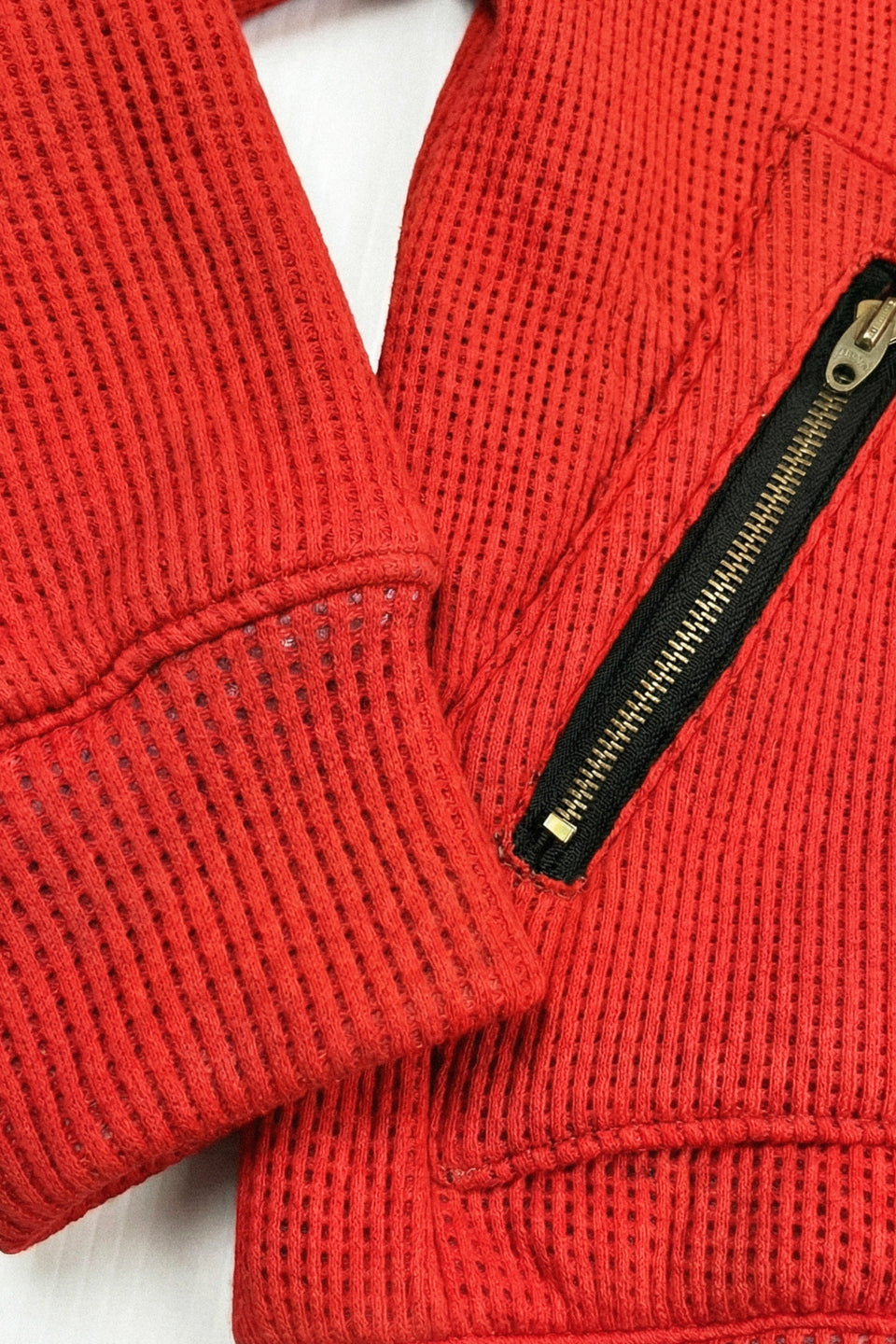 Rework Mesh Double Layer Two-Way Zip Hoodie L