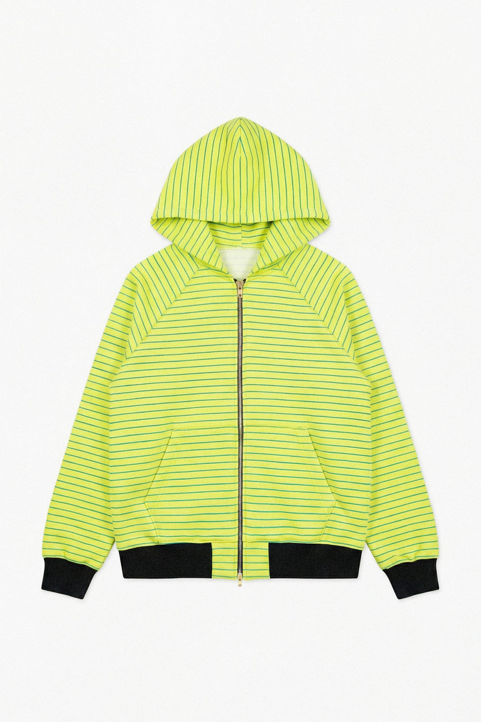 Rework Striped Double Zip Hoodie L