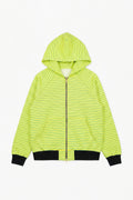Rework Striped Double Zip Hoodie L
