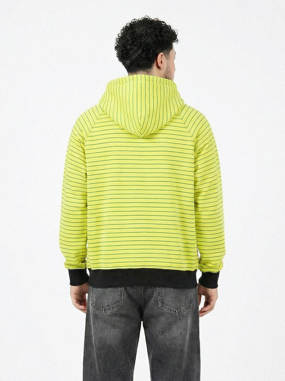 Rework Striped Double Zip Hoodie L