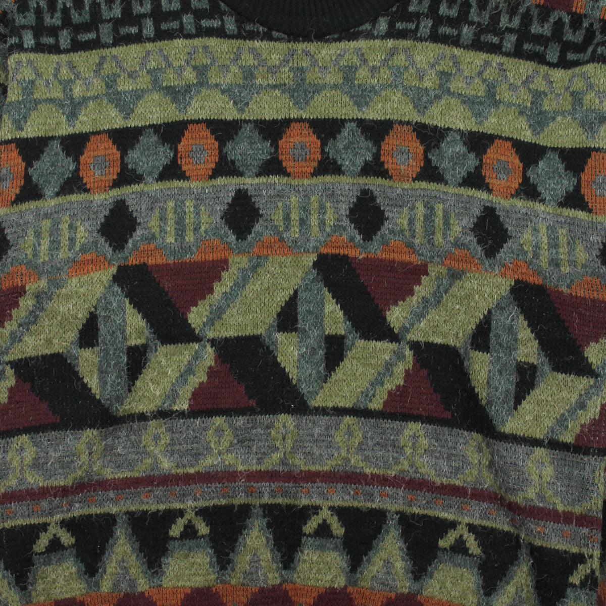 Vintage Estate Pattern Knit Sweater M