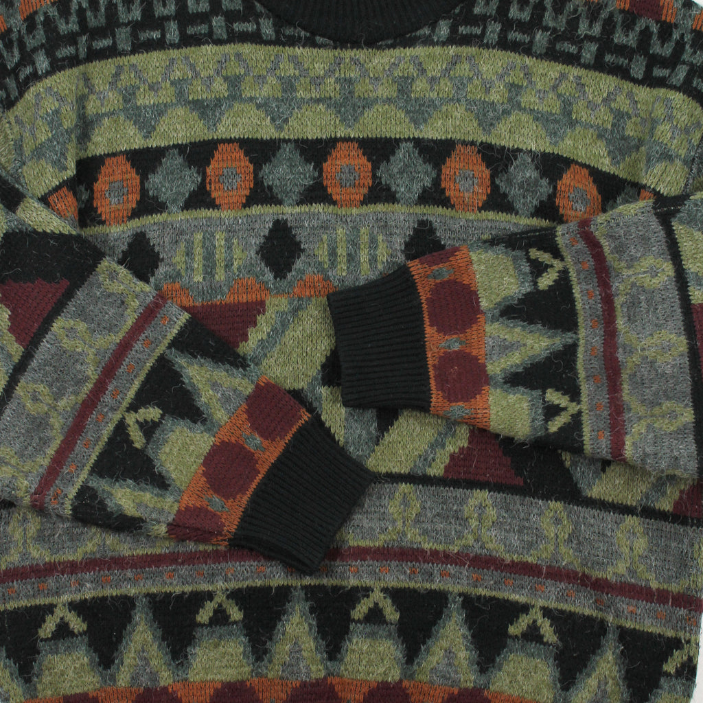 Vintage Estate Pattern Knit Sweater M