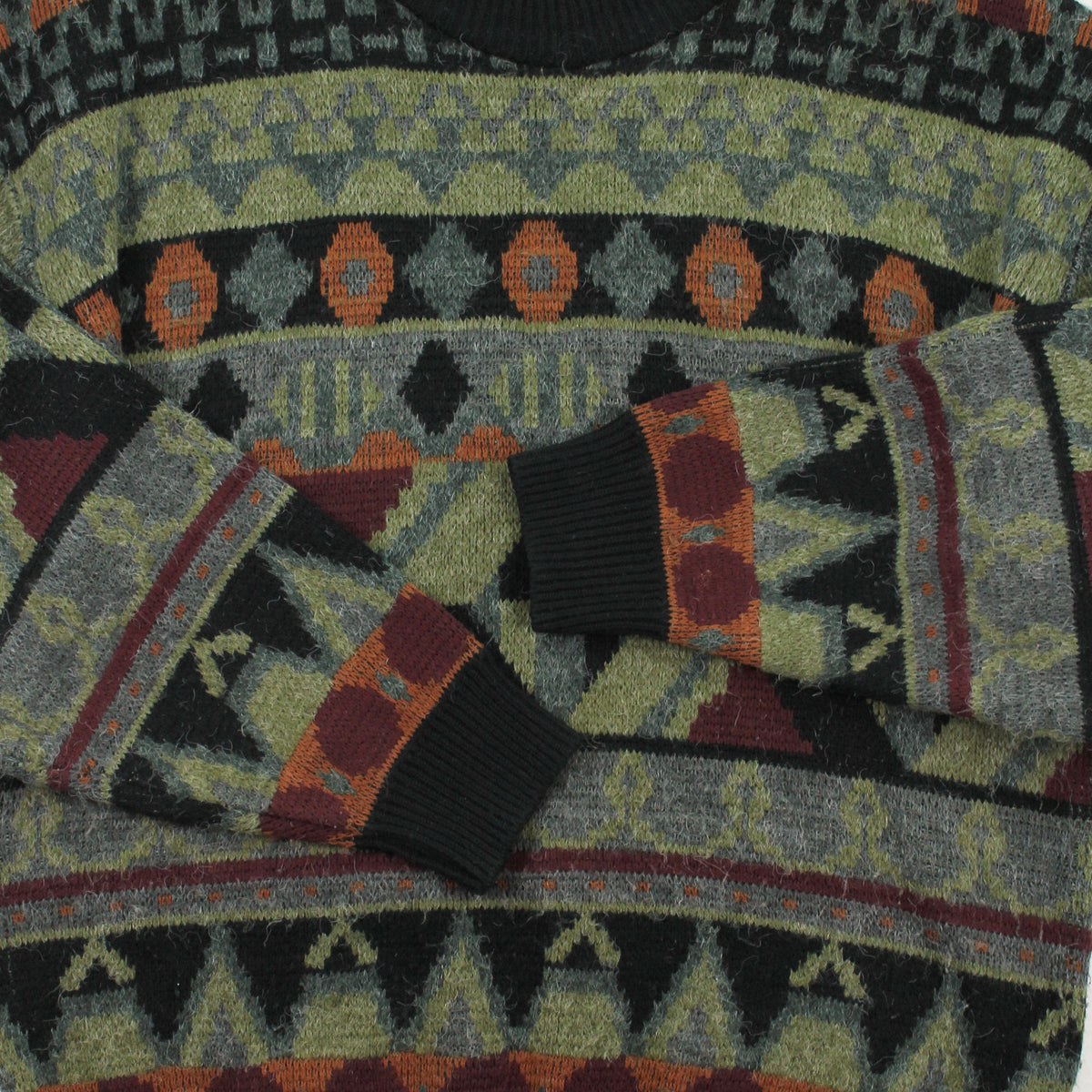 Vintage Estate Pattern Knit Sweater M
