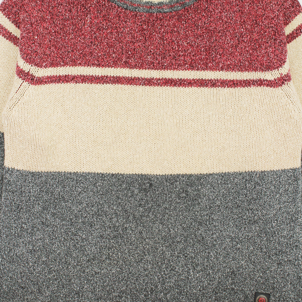 Y2K Ocean Pacific Tri Colour Knit Sweater M