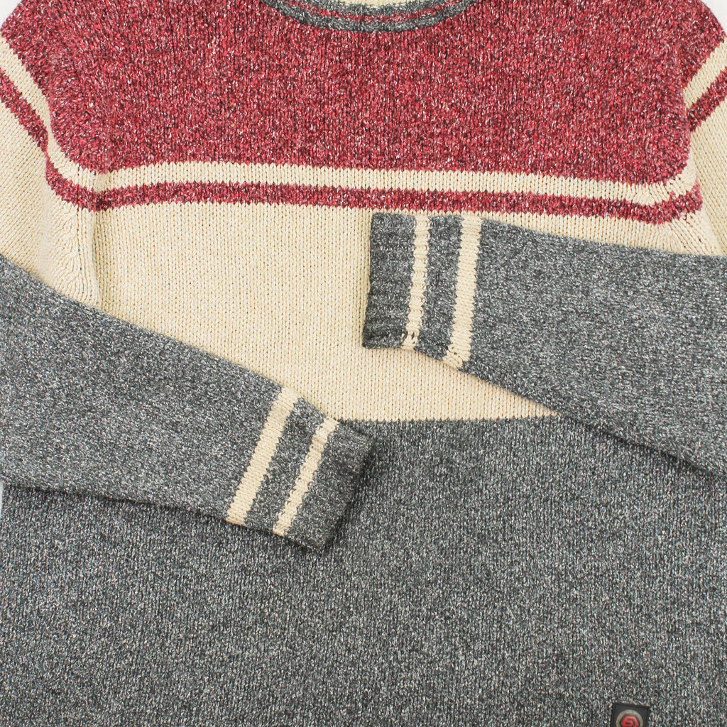 Y2K Ocean Pacific Tri Colour Knit Sweater M