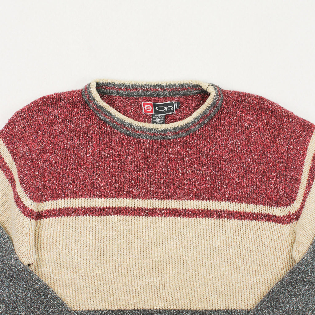 Y2K Ocean Pacific Tri Colour Knit Sweater M