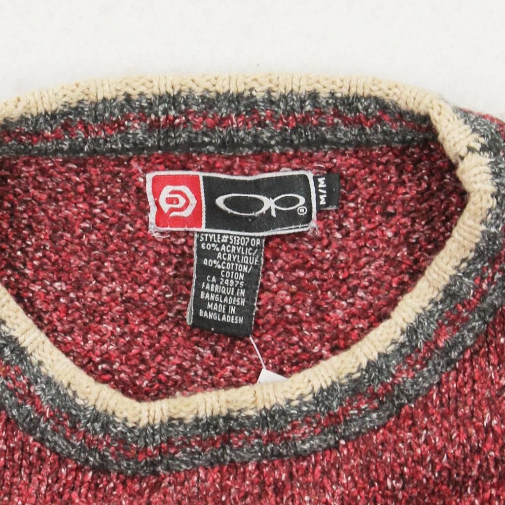 Y2K Ocean Pacific Tri Colour Knit Sweater M