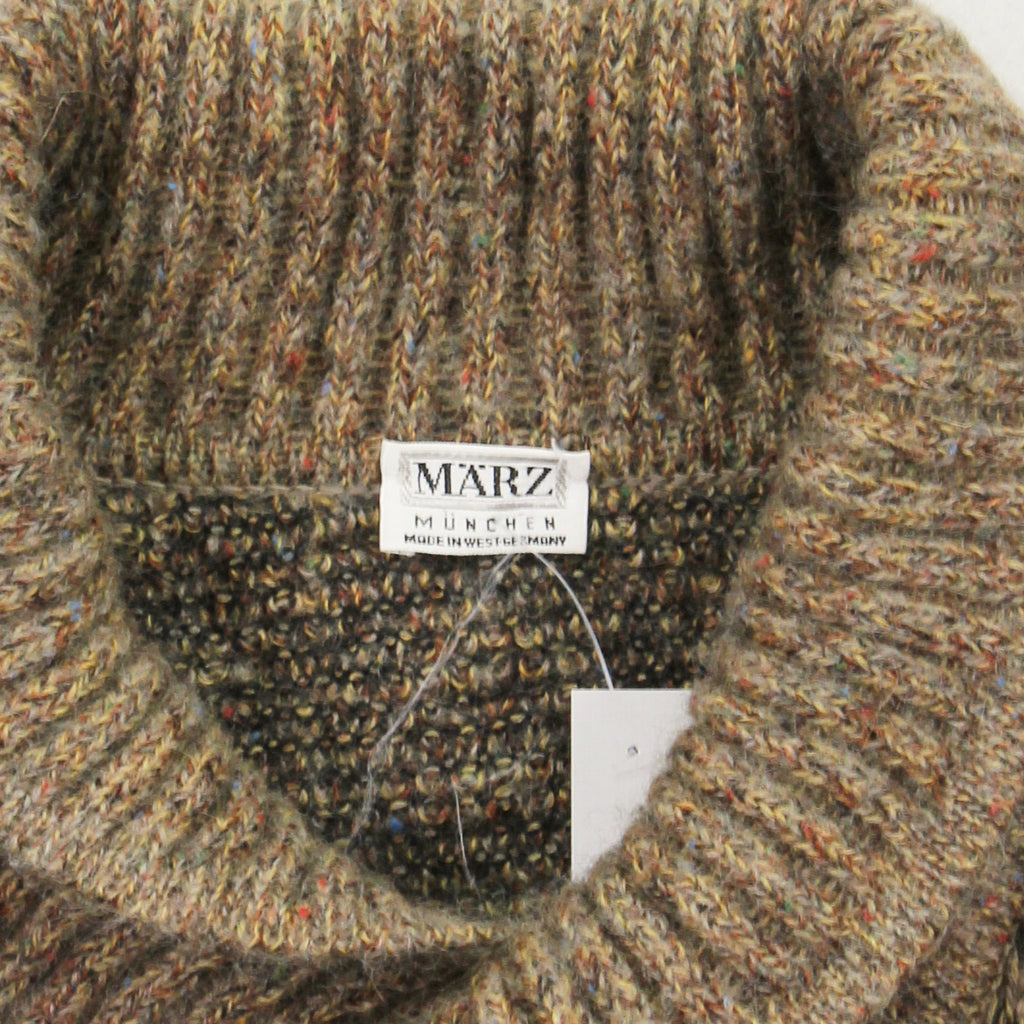 Vintage Marz Shawl Neck Pattern Knit Sweater L