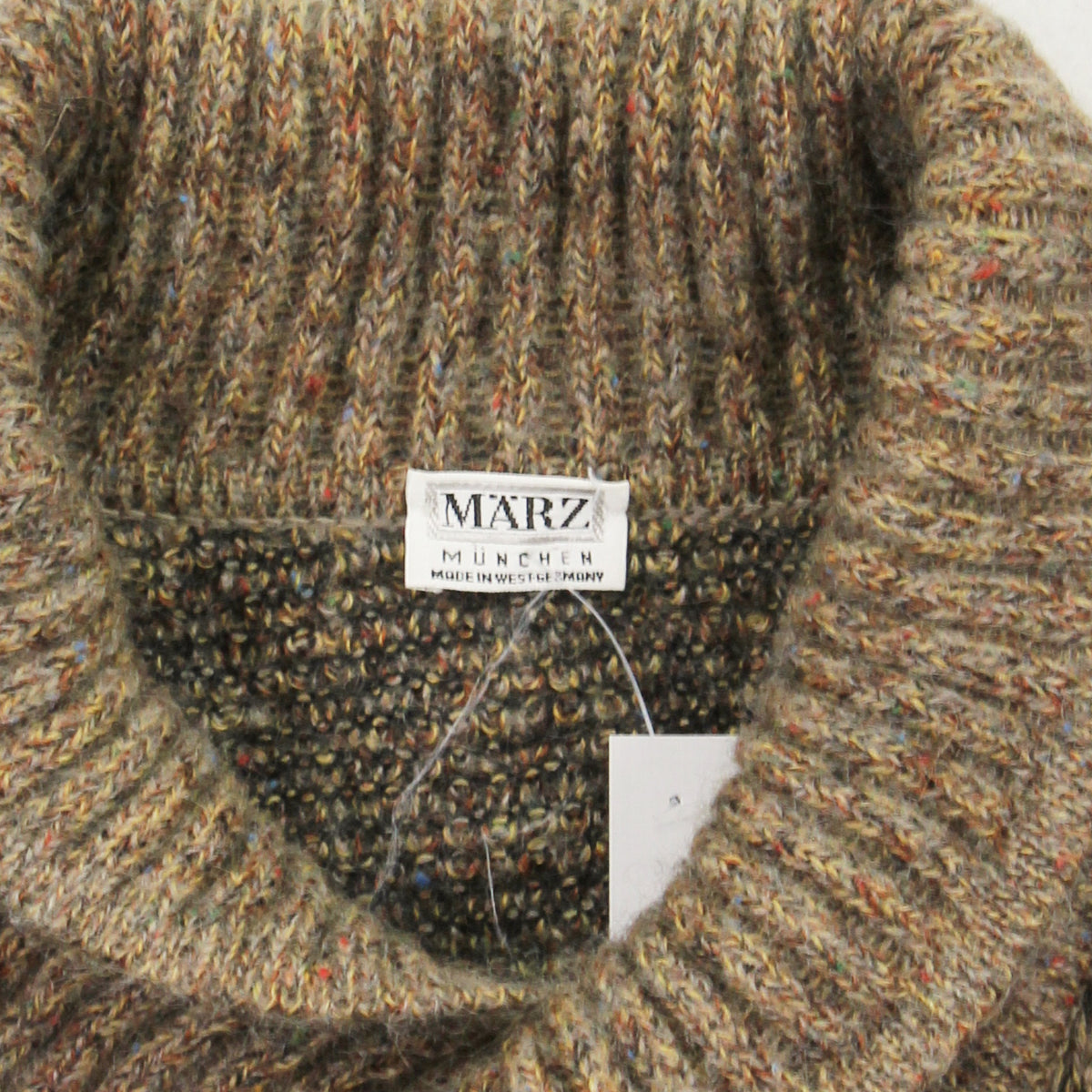 Vintage Marz Shawl Neck Pattern Knit Sweater L