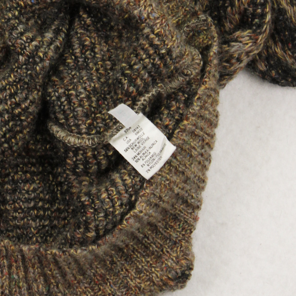 Vintage Marz Shawl Neck Pattern Knit Sweater L