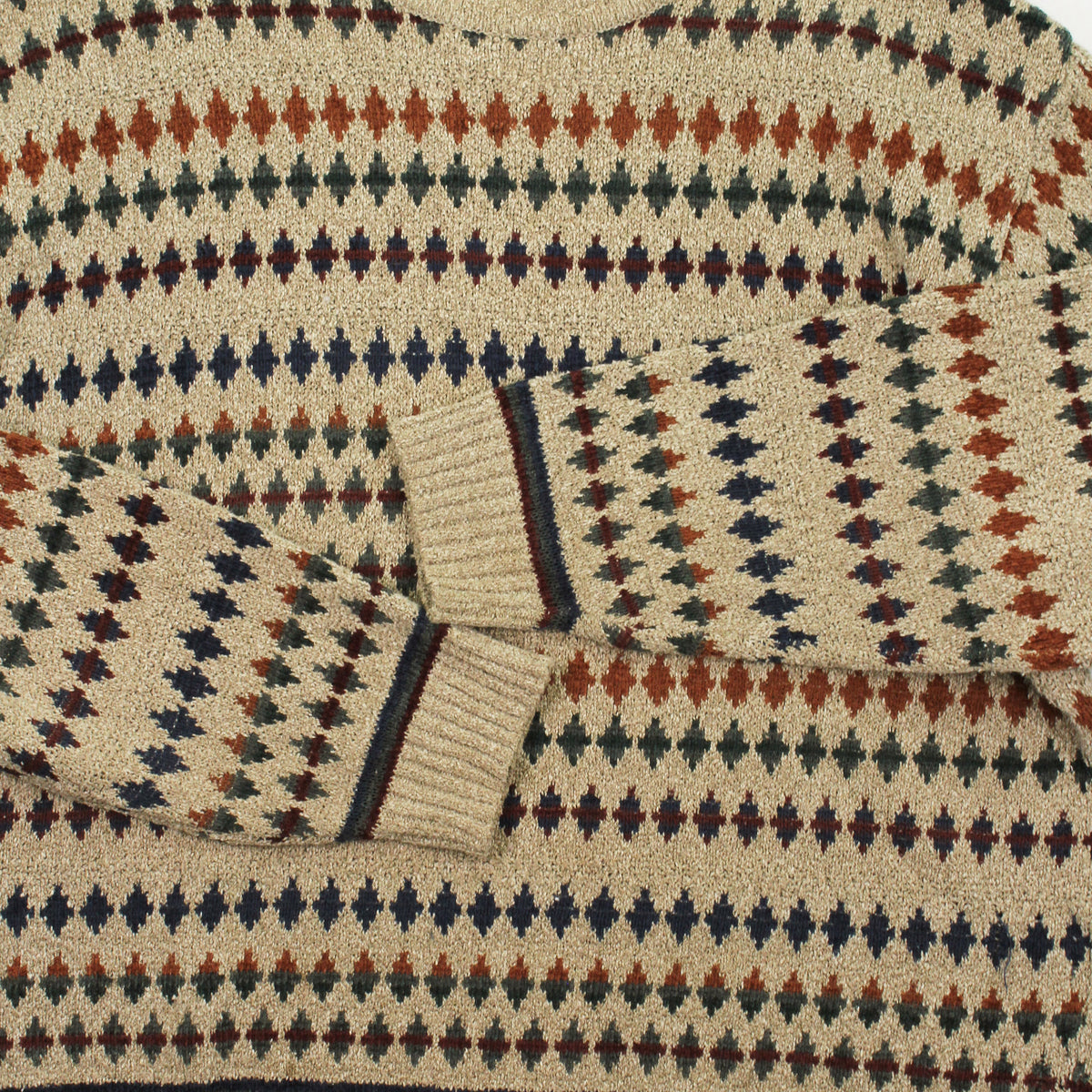 Cavori Diamond Pattern Knit Sweater L