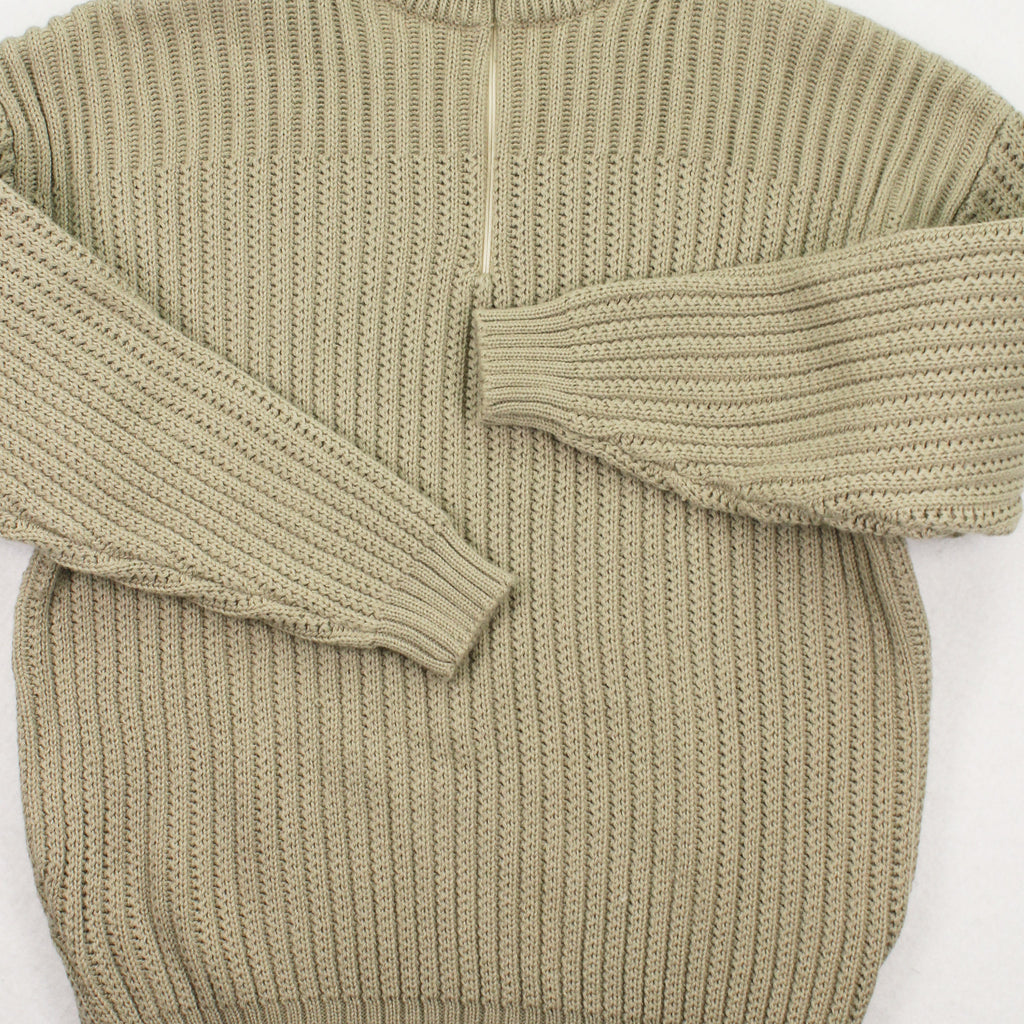 Vintage Brass Plum Ribbed 1/4 Zip Sweater L