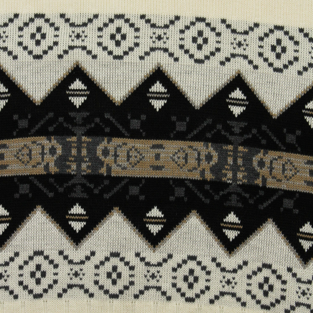 Vintage Fine Line Pattern Knit Sweater L