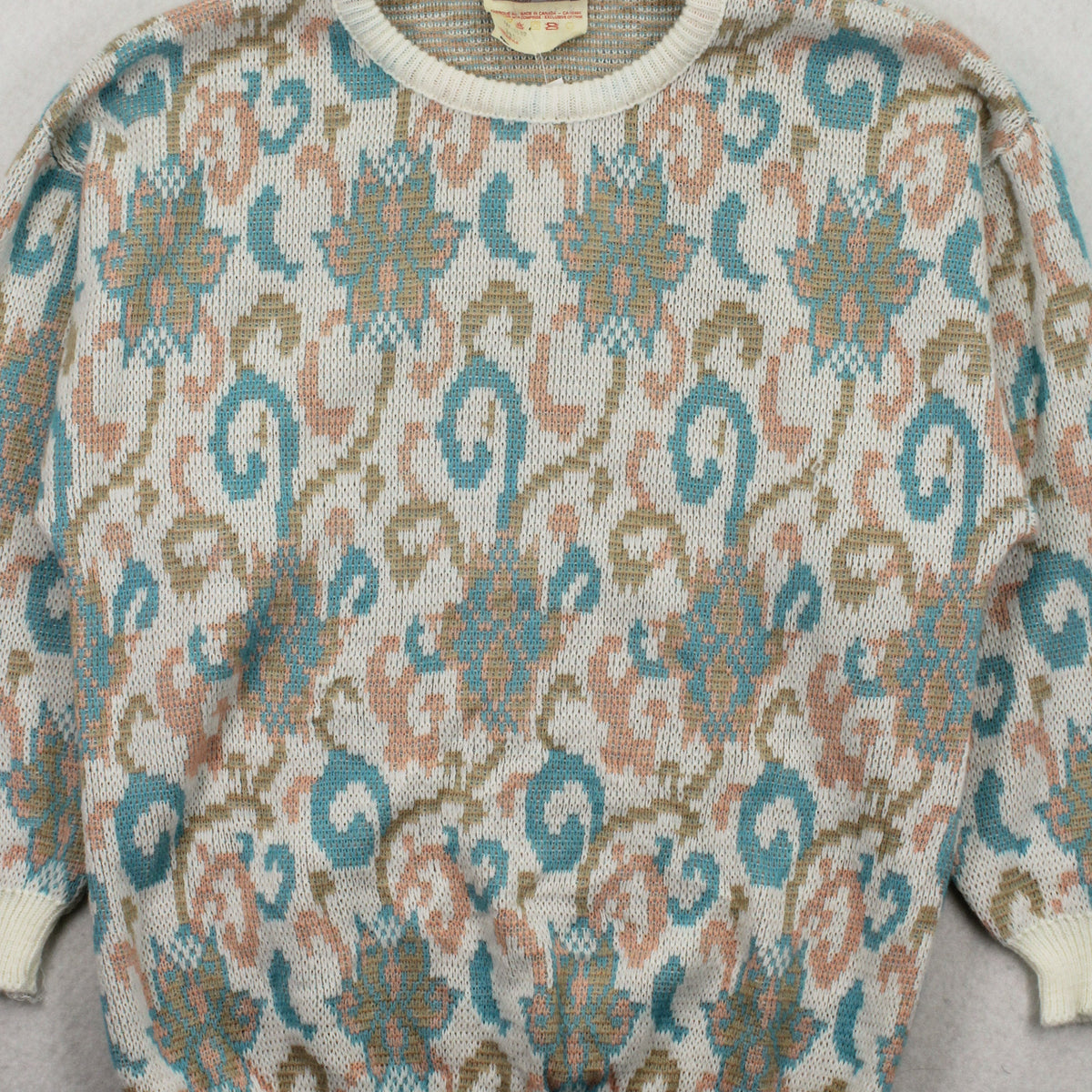 Vintage Savannah Pattern Knit Sweater M