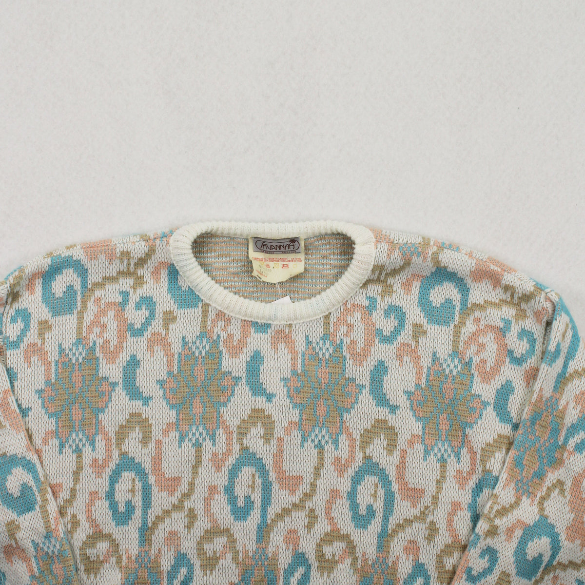 Vintage Savannah Pattern Knit Sweater M