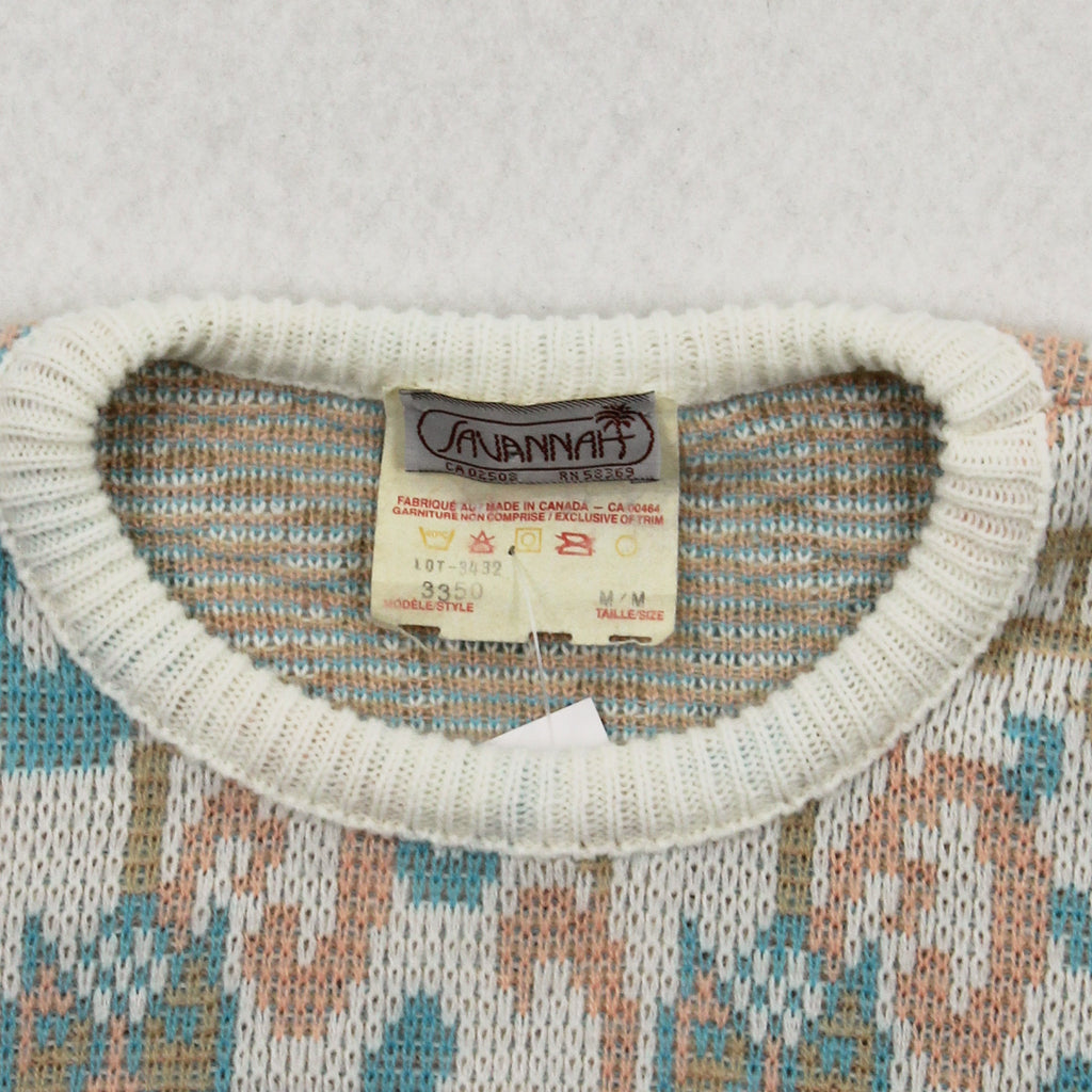 Vintage Savannah Pattern Knit Sweater M