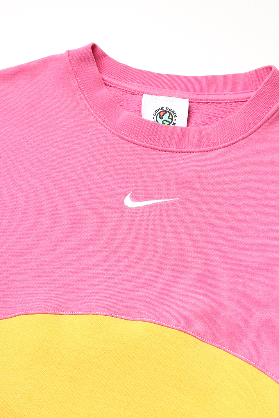 Rework Nike Sweatshirt Tri Colour Mashup Crewneck L