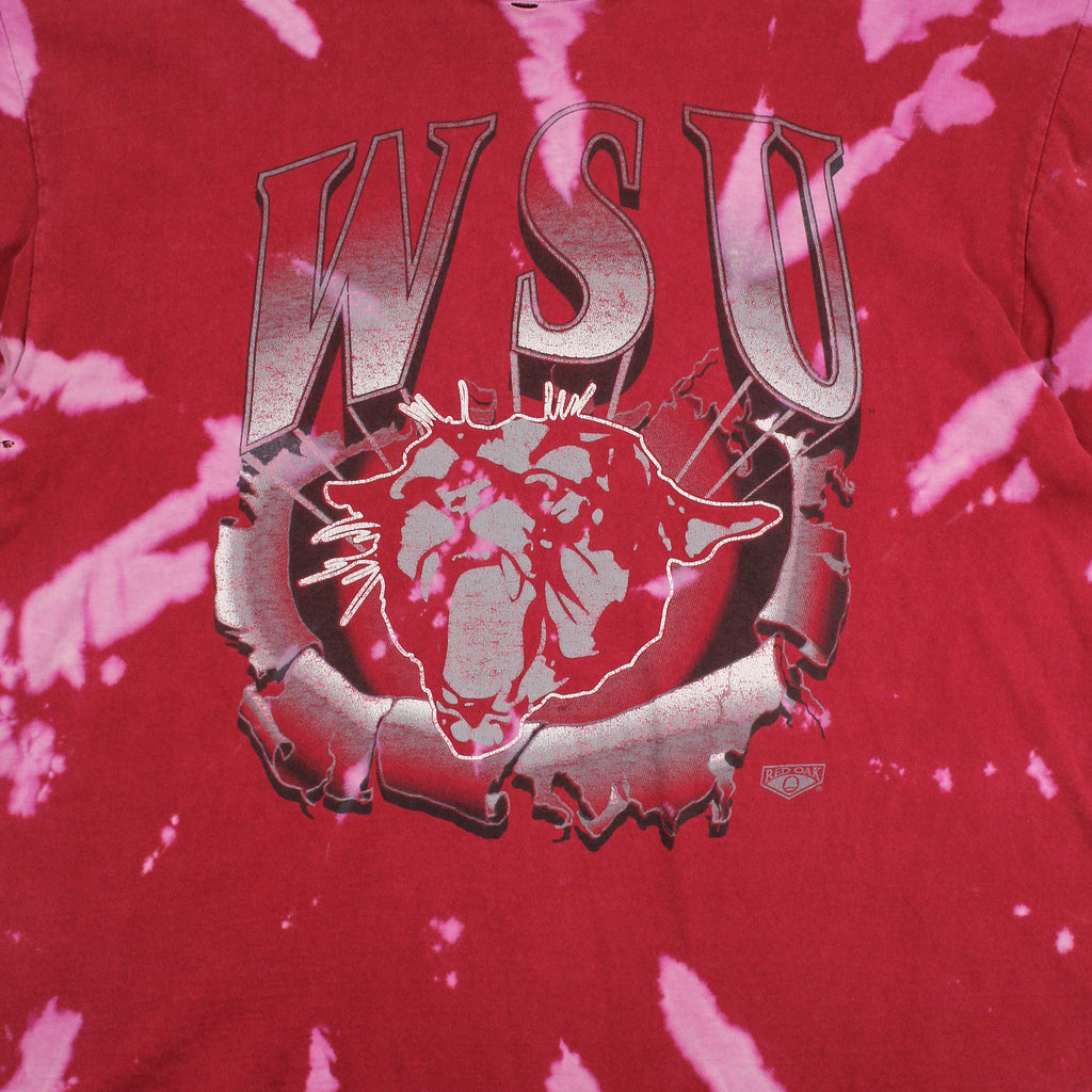 90s Washington State University Cougars Bleach Dye Tee XL