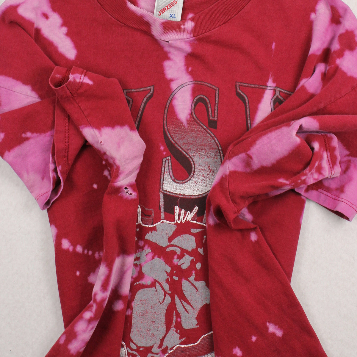 90s Washington State University Cougars Bleach Dye Tee XL