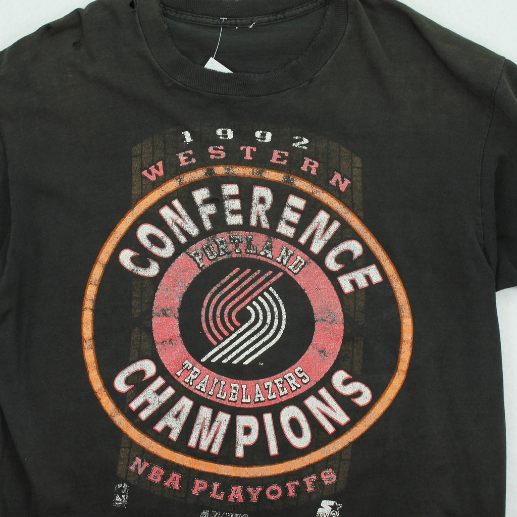 1992 Starter Portland Trailblazers Distressed Tee L