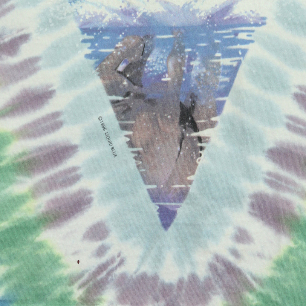 1996 Liquid Blue Horses Tie Dye AOP Tee L