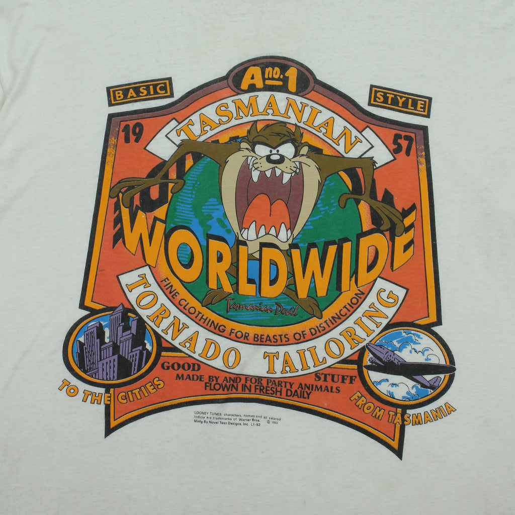 1993 Looney Tunes Tasmanian Tornado Tailoring Tee XL
