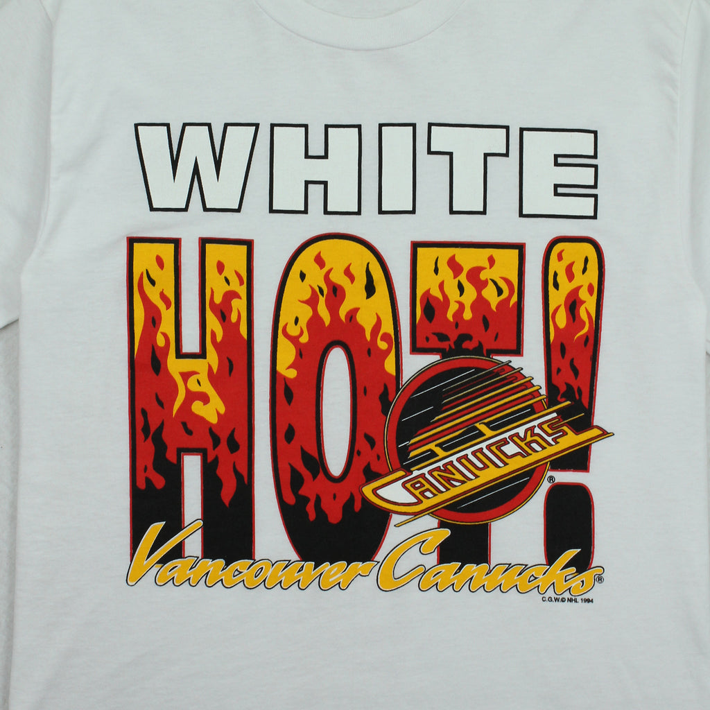 1994 Vancouver Canucks White Hot Tee L
