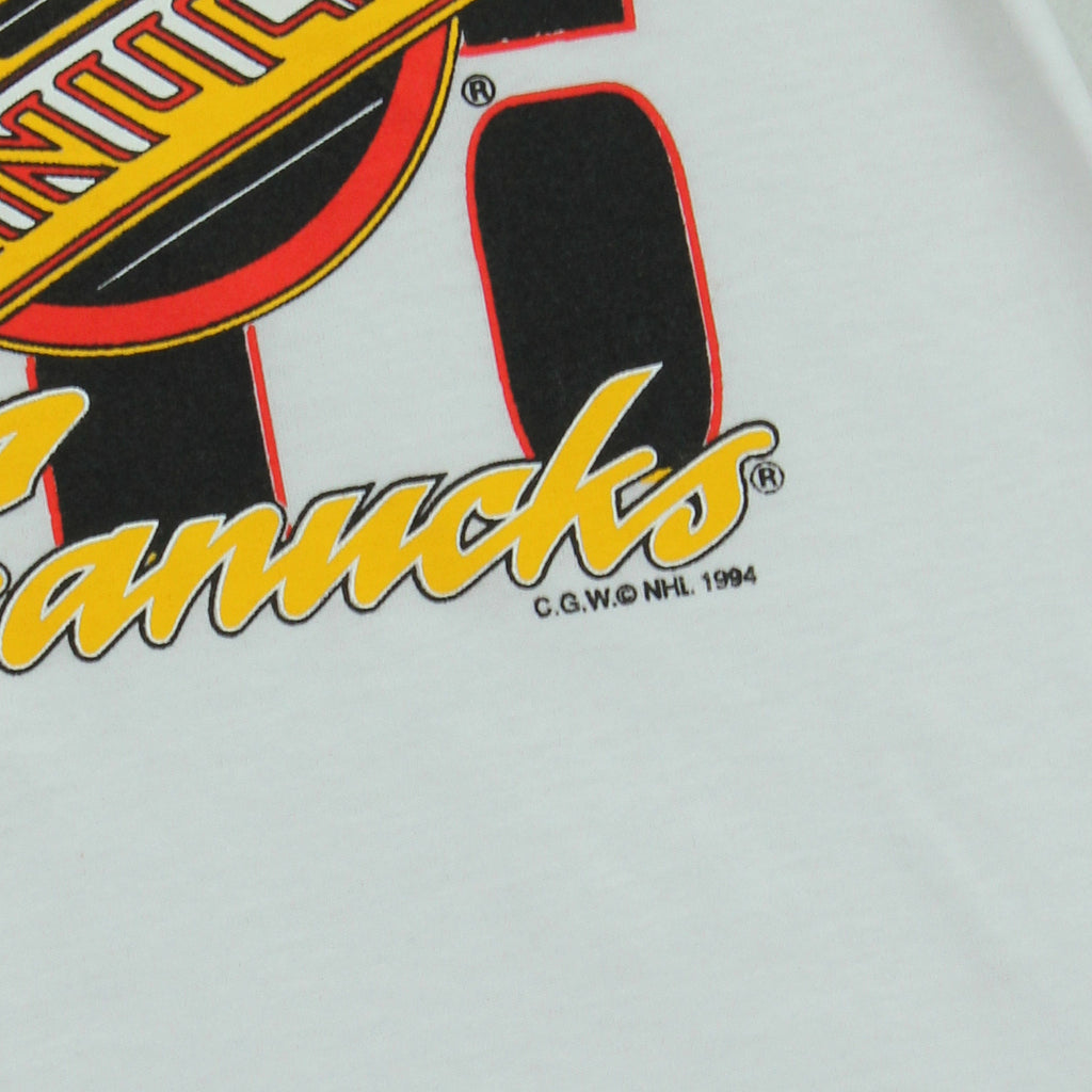 1994 Vancouver Canucks White Hot Tee L