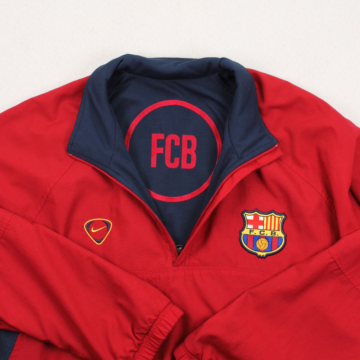 Vintage Nike Barcelona Reversible 1/4 Zip Jacket XL